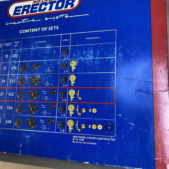 NEW Meccano Erector Set #4 Construction Set‎ 51 Models Metal Pieces (set 030404) - Picture 10 of 10